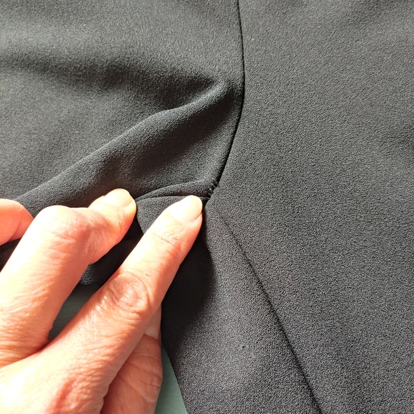 INC Glam Deep Black Wide Leg Embellished Slit Pants WOMEN'S - Picture 9 of 10